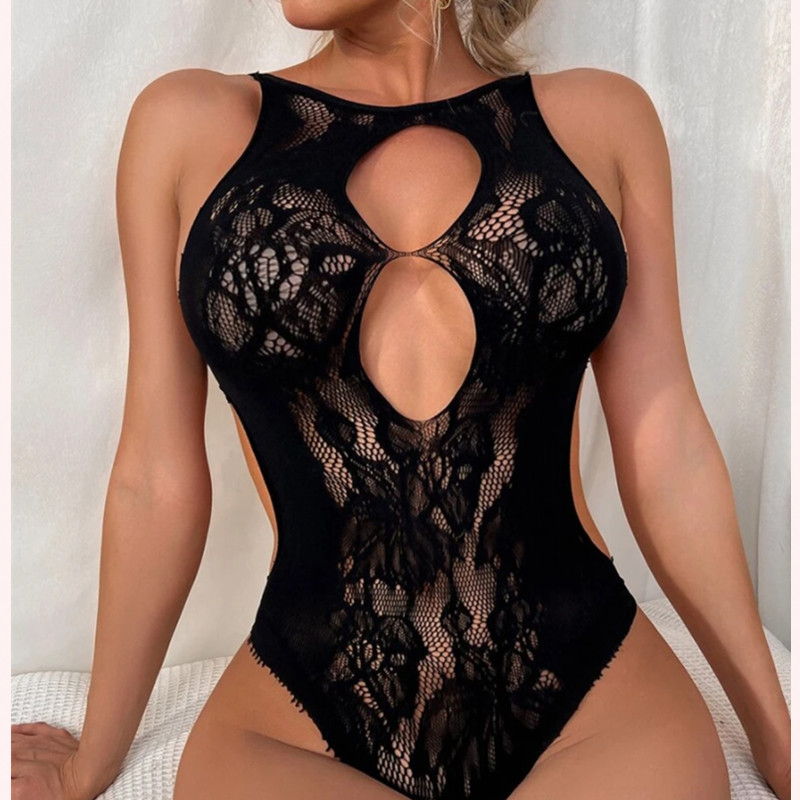 Bulk all\'ingrosso Bulk all\'ingrosso Donne all\'ingrosso Body romantico Thank Trasparente Sheer Mesh Lace Backless Sexy Lingerie per le donne 1 acquirente
