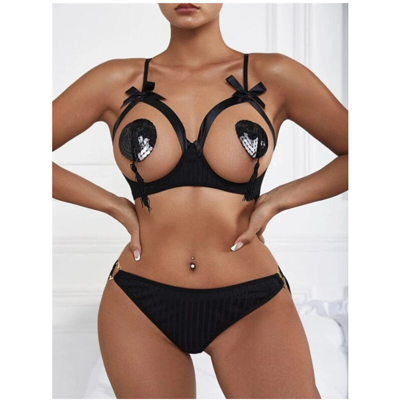 Donne bowknot perizoma sexy lingerie sexy set danotte set da donna in pizzo erotico in pizzo sexy lingerie