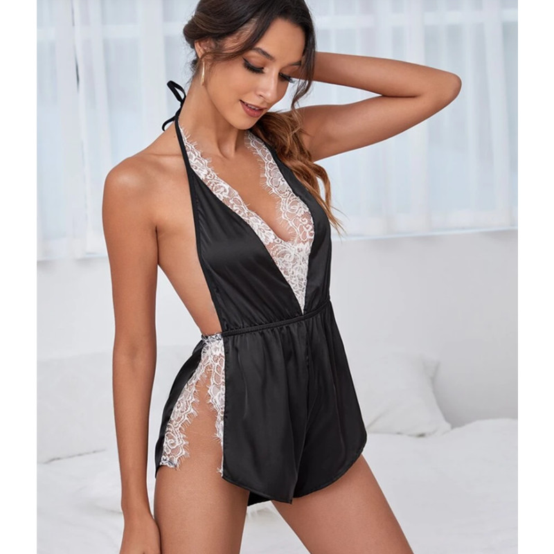 Donne \\\\\\\\ e sexy lingerie sheer seeer see-through maglia sexy pizzo pigiama camicia danotte uniforme tentazione