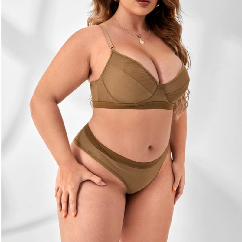 Set di lingerie a push up semplice da donna comoda set reggiseno set sexy biancheria intima